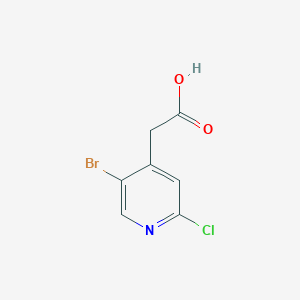 molecular formula C7H5BrClNO2 B13511284 2-(5-Bromo-2-chloropyridin-4-yl)acetic acid 
