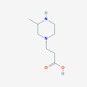 molecular formula C8H16N2O2 B13511338 3-(3-Methylpiperazin-1-YL)propanoic acid 