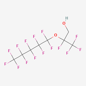 molecular formula C8H3F15O2 B1351135 2,3,3,3-Tetrafluoro-2-(1,1,2,2,3,3,4,4,5,5,5-undecafluoropentoxy)propan-1-ol CAS No. 78693-85-3