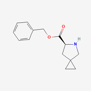 molecular formula C14H17NO2 B13511364 Benzyl (6S)-5-azaspiro[2.4]heptane-6-carboxylate 