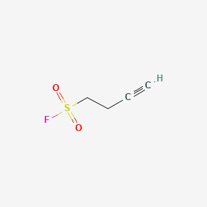 molecular formula C4H5FO2S B13511387 But-3-yne-1-sulfonylfluoride 