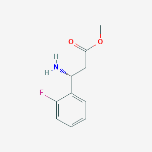 molecular formula C10H12FNO2 B13511420 methyl (3R)-3-amino-3-(2-fluorophenyl)propanoate 
