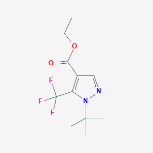 molecular formula C11H15F3N2O2 B1351146 1-(叔丁基)-5-(三氟甲基)-1H-吡唑-4-羧酸乙酯 CAS No. 852691-03-3