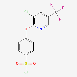 4-((3-Chloro-5-(trifluoromethyl)pyridin-2-yl)oxy)benzene-1-sulfonyl chloride