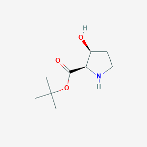 molecular formula C9H17NO3 B13511491 rac-tert-butyl (2R,3S)-3-hydroxypyrrolidine-2-carboxylate 