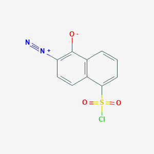 molecular formula C10H5ClN2O3S B135115 1-Naphthalenesulfonyl chloride, 6-diazo-5,6-dihydro-5-oxo- CAS No. 138863-74-8