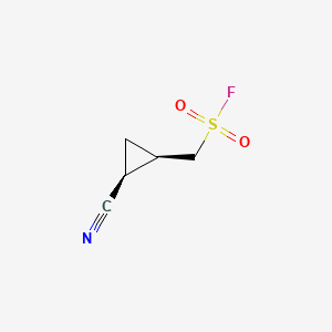 molecular formula C5H6FNO2S B13511511 rac-[(1R,2S)-2-cyanocyclopropyl]methanesulfonyl fluoride 