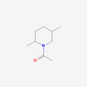 molecular formula C9H17NO B13511518 Piperidine, 1-acetyl-2,5-dimethyl- 