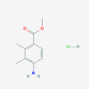 molecular formula C10H14ClNO2 B13511544 Methyl4-amino-2,3-dimethylbenzoatehydrochloride 