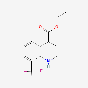 molecular formula C13H14F3NO2 B13511573 Ethyl 8-(trifluoromethyl)-1,2,3,4-tetrahydroquinoline-4-carboxylate 