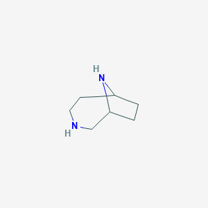 molecular formula C7H14N2 B13511623 3,9-Diazabicyclo[4.2.1]nonane 
