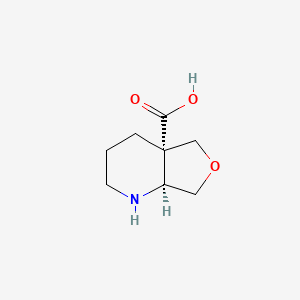 molecular formula C8H13NO3 B13511634 rac-(4aR,7aR)-octahydrofuro[3,4-b]pyridine-4a-carboxylic acid 