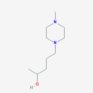 molecular formula C10H22N2O B13511669 5-(4-Methylpiperazin-1-yl)pentan-2-ol 