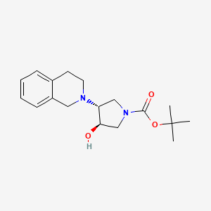 molecular formula C18H26N2O3 B13511670 tert-butyl (3R,4R)-3-hydroxy-4-(1,2,3,4-tetrahydroisoquinolin-2-yl)pyrrolidine-1-carboxylate 