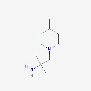 2-Methyl-1-(4-methylpiperidin-1-yl)propan-2-amine
