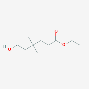 molecular formula C10H20O3 B13511696 Ethyl 6-hydroxy-4,4-dimethylhexanoate 