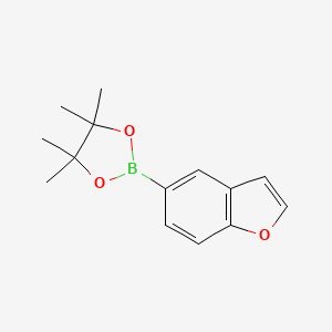 molecular formula C14H17BO3 B1351171 2-(Benzofuran-5-yl)-4,4,5,5-tetramethyl-1,3,2-dioxaborolane CAS No. 519054-55-8