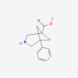 molecular formula C14H17NO2 B13511717 Methyl 5-phenyl-3-azabicyclo[3.1.1]heptane-1-carboxylate 