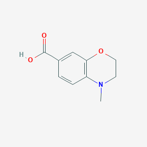 molecular formula C10H11NO3 B1351174 4-methyl-3,4-dihydro-2H-1,4-benzoxazine-7-carboxylic acid CAS No. 532391-89-2