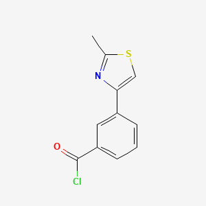 molecular formula C11H8ClNOS B1351175 3-(2-Methyl-1,3-thiazol-4-yl)benzoyl chloride CAS No. 844891-05-0