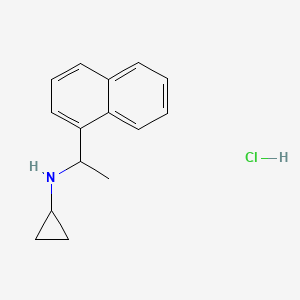 molecular formula C15H18ClN B13511753 N-[1-(naphthalen-1-yl)ethyl]cyclopropanamine hydrochloride 