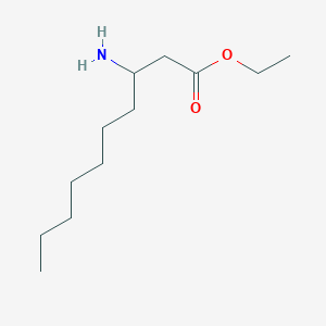 molecular formula C12H25NO2 B13511792 Ethyl 3-aminodecanoate 