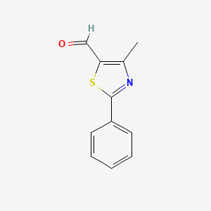 molecular formula C11H9NOS B1351180 4-Methyl-2-phenyl-1,3-thiazole-5-carbaldehyde CAS No. 55327-23-6