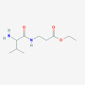 molecular formula C10H20N2O3 B13511803 Ethyl 3-(2-amino-3-methylbutanamido)propanoate 