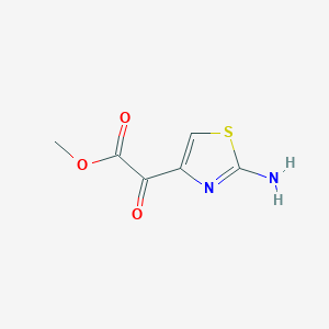 molecular formula C6H6N2O3S B13511806 Methyl 2-(2-aminothiazol-4-yl)-2-oxoacetate 