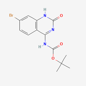 molecular formula C13H14BrN3O3 B13511822 tert-Butyl (7-bromo-2-oxo-1,2-dihydroquinazolin-4-yl)carbamate 