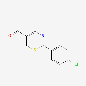 molecular formula C12H10ClNOS B1351185 1-[2-(4-chlorophenyl)-6H-1,3-thiazin-5-yl]ethan-1-one CAS No. 219539-29-4
