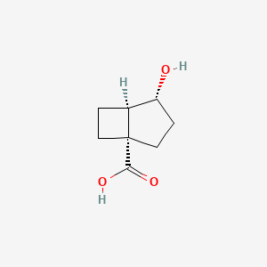 molecular formula C8H12O3 B13511901 rac-(1R,4S,5S)-4-hydroxybicyclo[3.2.0]heptane-1-carboxylicacid 