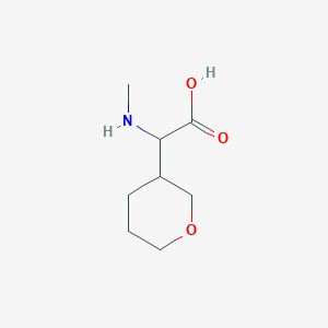 molecular formula C8H15NO3 B13511928 2-(Methylamino)-2-(tetrahydro-2h-pyran-3-yl)acetic acid 