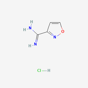 molecular formula C4H6ClN3O B13511944 1,2-Oxazole-3-carboximidamide hydrochloride 