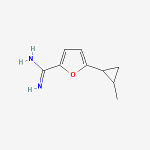 molecular formula C9H12N2O B13511956 5-(2-Methylcyclopropyl)furan-2-carboximidamide 