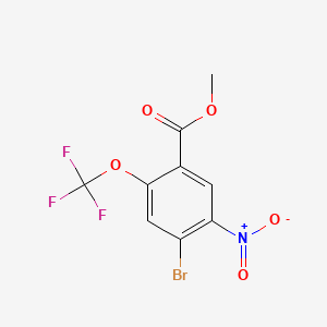 molecular formula C9H5BrF3NO5 B13511957 Methyl 4-bromo-5-nitro-2-(trifluoromethoxy)benzoate 