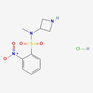 molecular formula C10H14ClN3O4S B13512030 N-(azetidin-3-yl)-N-methyl-2-nitrobenzene-1-sulfonamide hydrochloride 