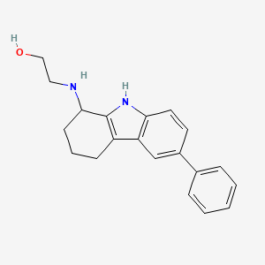 molecular formula C20H22N2O B1351208 2-[(6-phenyl-2,3,4,9-tetrahydro-1H-carbazol-1-yl)amino]ethanol CAS No. 6044-86-6