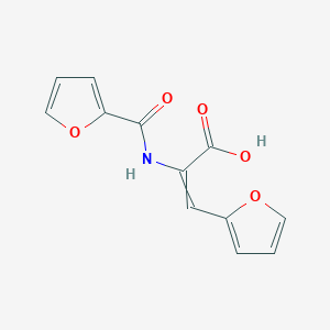 molecular formula C12H9NO5 B1351209 2-(Furan-2-carbonylamino)-3-(furan-2-yl)prop-2-enoic acid 