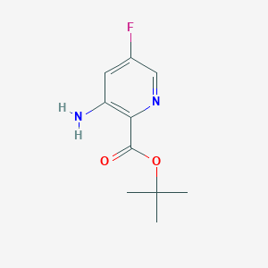 molecular formula C10H13FN2O2 B13512094 tert-Butyl 3-amino-5-fluoropicolinate 