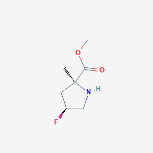 molecular formula C7H12FNO2 B13512103 methyl(2S,4S)-4-fluoro-2-methylpyrrolidine-2-carboxylate 