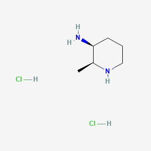 molecular formula C6H16Cl2N2 B13512112 rac-(2R,3R)-2-methylpiperidin-3-amine dihydrochloride 