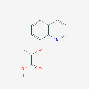molecular formula C12H11NO3 B1351217 2-(Quinolin-8-yloxy)propanoic acid CAS No. 331474-43-2