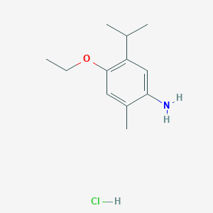 molecular formula C12H20ClNO B1351219 4-Ethoxy-5-isopropyl-2-methyl-phenylamine hydrochloride CAS No. 473704-48-2