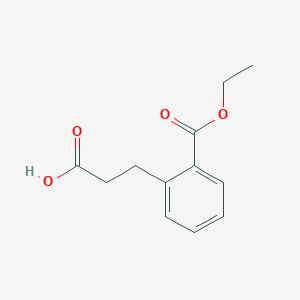 molecular formula C12H14O4 B135122 2-(Ethoxycarbonyl)benzenepropanoic acid CAS No. 156590-22-6