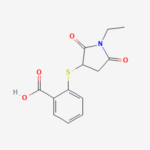 2-[(1-Ethyl-2,5-dioxopyrrolidin-3-YL)thio]benzoic acid