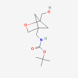 molecular formula C12H21NO4 B13512295 Tert-butyl ((1-(hydroxymethyl)-2-oxabicyclo[2.1.1]hexan-4-yl)methyl)carbamate 