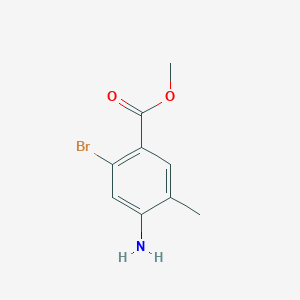 molecular formula C9H10BrNO2 B13512347 Methyl 4-amino-2-bromo-5-methylbenzoate 