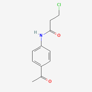 molecular formula C11H12ClNO2 B1351235 N-(4-acetylphenyl)-3-chloropropanamide CAS No. 51256-02-1