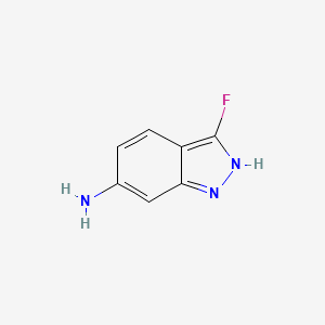 molecular formula C7H6FN3 B13512381 3-fluoro-1H-indazol-6-amine 